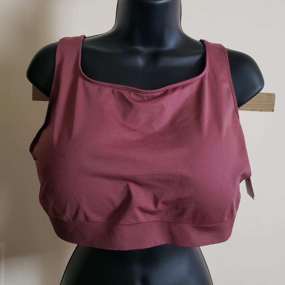 Auden Dusty Rose Seamless Scoop Sports Bra